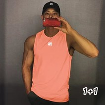 2P 남자 피트니스 나시 민수매 라운드넥 슬림핏 순색 나시 티 쿨에버 기능성 남성용 운동 헬스 나시