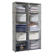 가성비 책장 옷장 DIY 조립식 패브릭 책꽂이, 4칸 책장 화이트