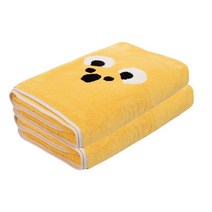 비치타올 타월 바스 목욕 수건 여름 물놀이 수영 바캉스 RKU-SSAC04, L 2개, 옐로우