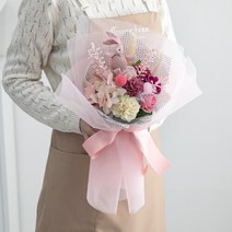 팜파스토끼비누꽃다발 52cmP 조화 FMBBFT, 블루