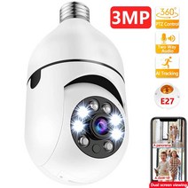 씨씨티비 소형 매장 cctv 야외 무선카메라 3mp e27 전구 카메라 와이파이 실내 비디오 감시 1080p 홈 보안 모니터 풀 컬러 야간 투시경 자동 추적 carecam