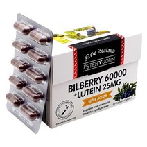 피터앤존 뉴질랜드 빌베리 루테인 60000mg 안토시아닌 60캡슐