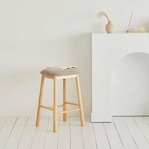 [천삼백케이] [세레스홈] 원목 멜로우 스툴 주방 아일랜드식탁 홈바 높은 의자, 그레이