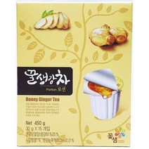 꽃샘식품 업소용 식당 식자재 꿀생강차 액상 30g x15T 합450g (율무/둥굴레차/유자차/핫초코/천마차/쌍화차/커피믹스/쑥차/미숫가루/코코아/율무가루 추천), 1개