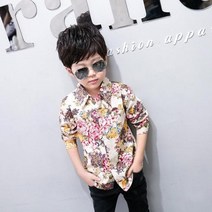 꽃무늬 블라우스 키즈 소년 의류 여름 블라우스 숏 소매 면화 패션 플로랄 패턴 셔츠 아기 옷 발렌타인 데이 선물