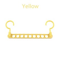 매직 9 홀 서클 옷걸이 옷 건조 랙 다기능 플라스틱 의류 랙 가정용 스토리지 옷걸이, 하나, yellow