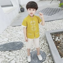 한복 반티 당나라 의상 고대 의상 의류 정장 아기 얇은 섹션 중국 스타일 여름 면화 및