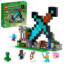 레고 (LEGO) 마인크래프트 다이아몬드 검 기지 21244 장난감 블록 선물 TV 게임 모험 소년 소녀 8 세 이상