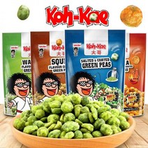 완두콩 튀김 간식 好的 没问题 태국 수입 제로 식품 빅 브라더 g 팩 Sriracha 맛 겨자 소금 녹두 바삭한, 머스타드맛 4팩