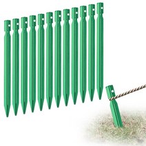 12pcs 텐트 그라운드 스테이크 알루미늄 합금 그라운드 페그 18cm 야드 스테이크 헤비 듀티 캠핑 스테이크 야외 텐트 & 타프 에센셜, 초록