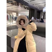 폭스 퍼 카라 패딩 롱 패션 후드 트렌드 뽀송뽀송 뽀송뽀송 뽀송뽀송 오리털 패딩