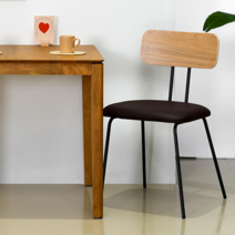 카페의자 2P 철제 업소용 인테리어 네이처체어, 브라운 1+1