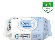 깨끗한나라 닥터비데 화장실용 물티슈 캡형 46매 x 5팩, 단품