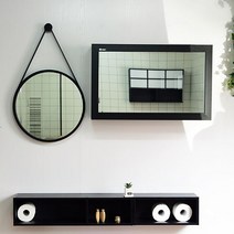 A6마트 욕실장 거울 47종 모음 욕실수납장 수건장 당일발송, 샤넬플립장(블랙)