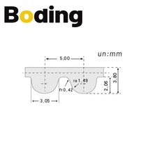 Boding 폐 루프 타이밍 벨트 전달 Htd5m-170-15, 12 HTD5M-215-20_04 10 개