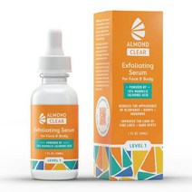 비타민앰플 모공 비타민C 씨 바르는앰플 세럼 Face Body Clearing Serum 레벨 1 모낭염 내향성 어두운 얼굴 가슴 등 팔 만델산 액량 온스, 1 Fl Oz (1 팩)
