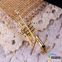 금도금 색소폰 트럼펫 클라리넷 대형 플루트 바순 브로치 서양 악기 모형 장식품-58581, 17. 모든 브로치는 검은 색 가죽
