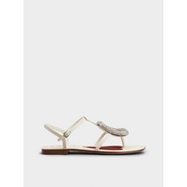 로저비비에 여성 샌들 슬리퍼 Roger Vivier Viv Choc Strass Buckle Thong Sandals in Leather RVW66332990BSSC019