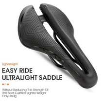 WEST BIKING-할로우 통기성 자전거 안장 MTB 로드 레이싱 시트 소프트 남성 쿠션 PU 방수 사이클링 액세서리, 02 Black