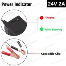 노인전동차 전동휠체어 장애인 전동차 288V 휠체어 골프 카트 용 24V 2A 납산 배터리 충전기 전기 스쿠터 자전거 잔디 깎는 기계, Crocodile Clip+미국