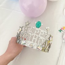 히얼투파티 생일 왕관 머리띠 펠트 생일 파티 공주님