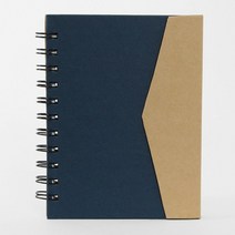 블루 자석 수첩 2개 메모지 메모장 점착 유선 볼펜