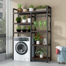 세탁기 랙 발코니 스토리지 랙 욕실 다용도실 스토리지 롤러 선반, 옵션, 22.120X35X170 화이트 탄화