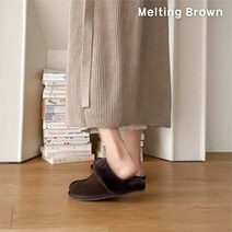 [멜팅브라운] 여성 소가죽 양털 슬리퍼 사무실화 3color