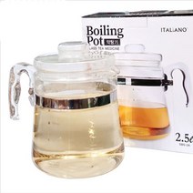 NUO347853*디아코니아*약탕기 중탕기 차탕기 유리 포트 주전자 2500ml, 단일옵션