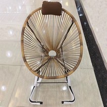 스윙체어 고급 푹신한 디자인 안락의자 북유럽 소파 인테리어 1인용 쇼파 편한 흔들의자, 커피 모조 등나무
