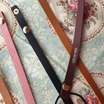 천연 가죽 마스크 스트랩 목걸이 (수입가죽/이니셜 각인)