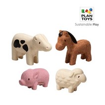 브랜드없음 플랜토이즈 원목장난감 플랜월드 미니 동물 농장 6127, 단품없음