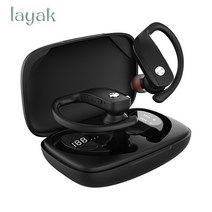 layak 무선 블루투스 이어폰 검은색