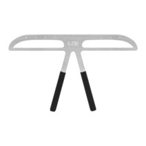 스테인레스 스틸 눈썹 측정 눈금자 눈썹 셰이퍼 영구 화장 스텐실 황금 비율 캘리퍼스 메이크업 도구, 일자 눈썹, 하나