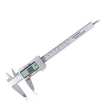 디지털캘리퍼스 측정공구 측정기 150mm lcd 디지털 전자 탄소 섬유 버니어 캘리퍼스 게이지 마이크로 미터 깊이 측정 도구, 은