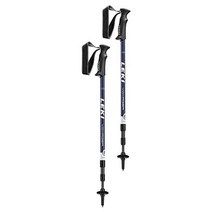 Leki Micro Trail Pro 트레일 러닝 폴 등산 스틱 135cm, Blue/White, 110-145cm