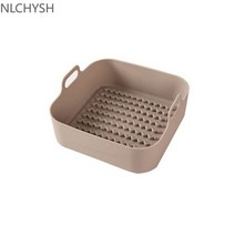 에어프라이어 에어 프라이어 실리콘 포트 다기능 에어 프라이어 오븐 액세서리 빵 튀김 치킨 피자 바구니 베이킹 트레이 FDA 베이킹 요리, CHINA, L-Beige