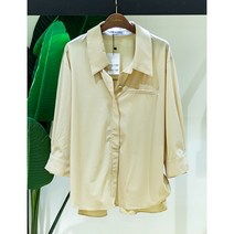 마리앤어스 [마리앤어스]베이지 스판 카라블라우스 MBKBB07BL18