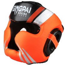 복싱 코보호 헤드기어 격투기 안면 머리 보호대 고급 pu 가죽 헬멧 성인 키즈 전문 경쟁 헬멧 헤드 기어 mma 무에타이 태권도 헤드 기어 가드, 마스크를 쓴 오렌지, s