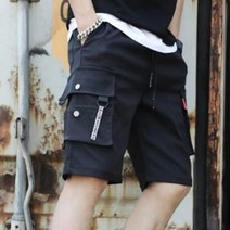 비티엔 패션 운동복 느낌 남성반바지 2만원대 선물 면반바지 카고바지 포켓 캐주얼바지 허리밴딩 E-757624