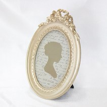 베이지골드 타원액자 4x6 앤티크소품 액자 (kkjj135)