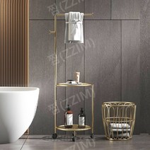 다용도 수건걸이 스탠드 대형 수납 타월 보관함 스킨 로션 선반, C