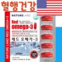 엔초비 멸치 미국산 레드 오메가3 비타민d, 2개월분(1팩60정)