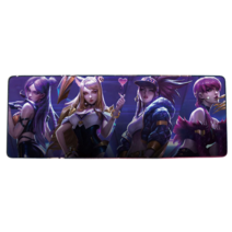 롤 LOL 디자인 마우스 패드 79종 시리즈 리그 오브 레전드 장패드 3mm 두께, 800x300mm + 3mm개, 바이올렛 걸 그룹