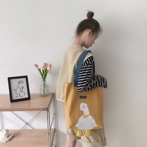 오리 에코백 일본 핸드메이드 숄더백 오리그림 토트백 캔버스