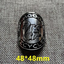 접이식 미니 초경량 자전거Mongoose-빈티지 클래식 자전거 헤드 배지 알루미늄 데칼 스티커 MTB BMX 접이, 01 silver mongooxx, 한개옵션1