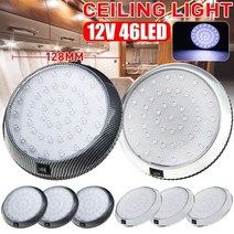 RV부품 12v 46 led 자동차 라운드 천장 돔 지붕 조명 인테리어 조명 램프 onoff 스위치 캠퍼 밴 캐러밴 캠핑카 보트 rv 1pcs, 탄소 섬유 패턴