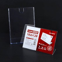 B6/A5 매장 카페 홍보물 투명 용지꽂이 꽂이판 미용실 전단지 안내문 학교, 1개, B6 가로