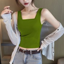 숏탑끈나시 스퀘어넥 런닝 여성 트렌드 블랙 슬립 이쁜등 인싸템 디자인감각 보이핏 볼륨 핏아우터 이너 상의 3891433668