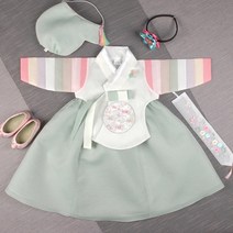 [럭셔리한복] 537.예당의아이녹(여) _ 아동한복 여아한복 돌한복 유아 아이한복 물실크원단 당의 색동 저고리 전통스타일